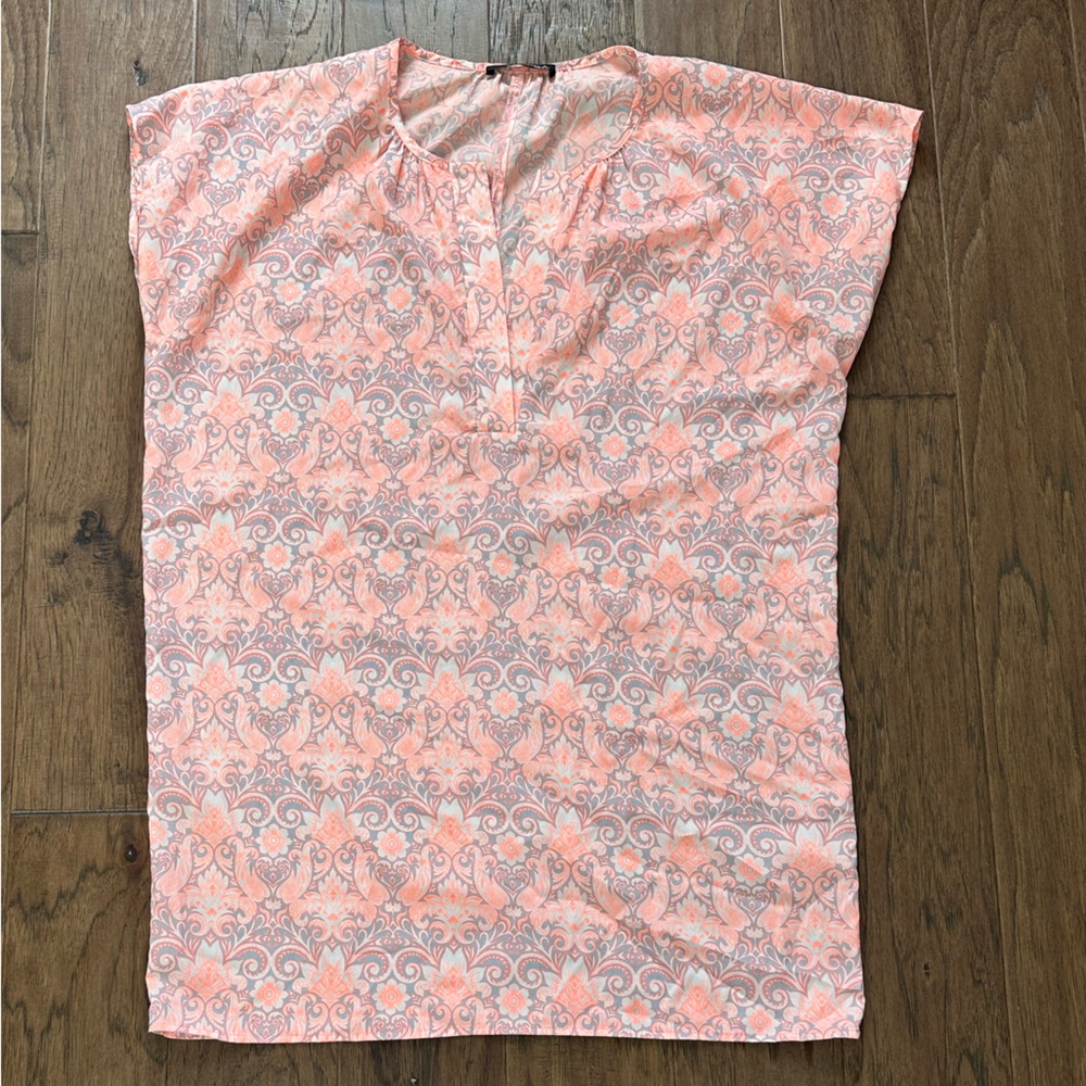 Carmela coral and grey tunic top size medium